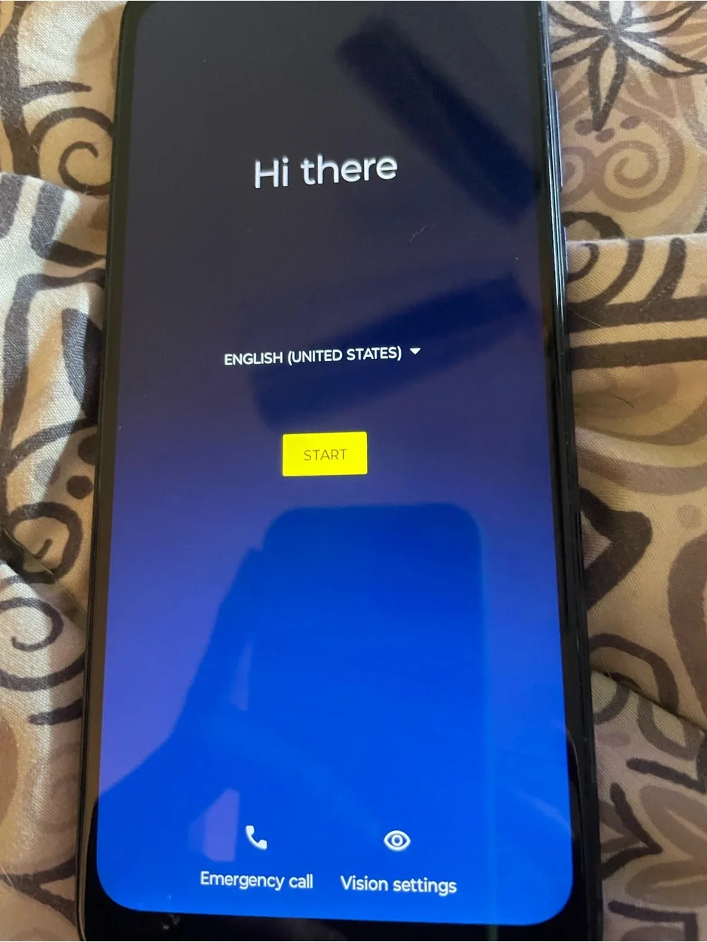 Motorola Black Smartphone with Blue Boot Screen Moto G